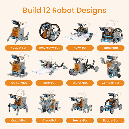 Robot Toy: A 12-in-1 Solar DIY Robot Toy for Kids and Little Engineers Designs