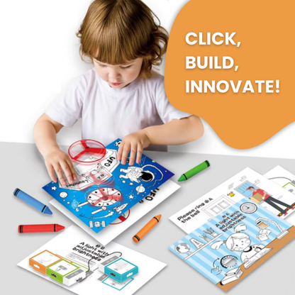 Click'n'Create ElectroBlocks Duplo-Compatible Electronic Kits for Kids In Use
