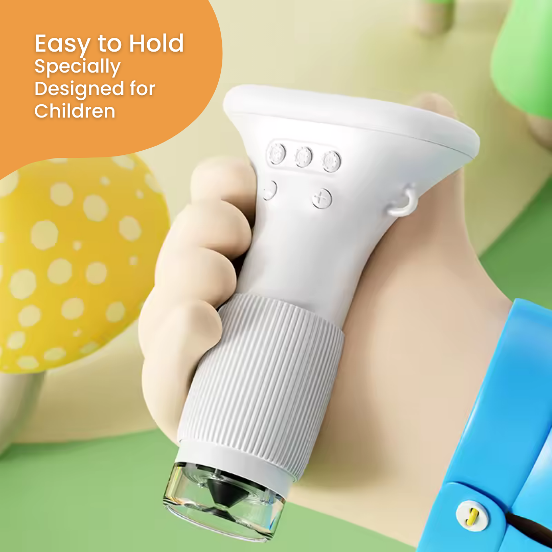 Mini Microscope for Kids: Portable Pocket Microscope STEM Science Tool Easy to Hold