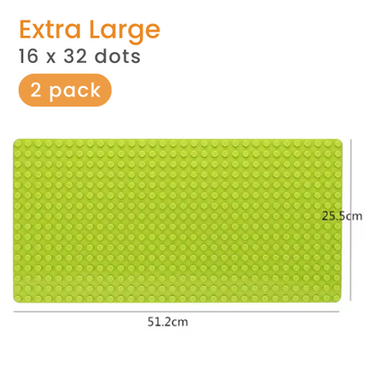 Duplo-Compatible Baseplates for Marble Run Toy, Set & Ball Runs Add-On Extra Large 2 Pack