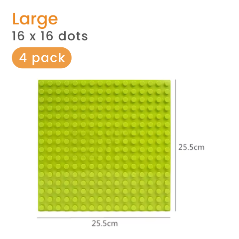 Duplo-Compatible Baseplates for Marble Run Toy, Set & Ball Runs Add-On Large 4 Pack