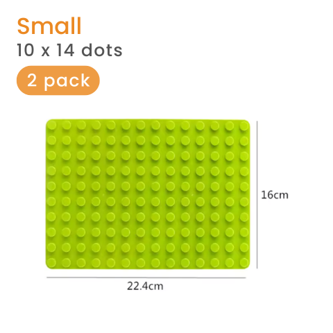 Duplo-Compatible Baseplates for Marble Run Toy, Set & Ball Runs Add-On Small 2 Pack