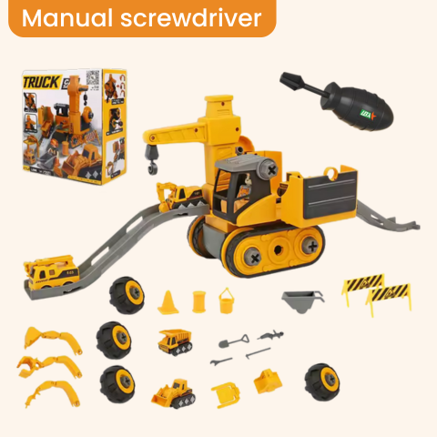  Kids Tool Set: Construction Engineering Toy with Electric Drill | STEM Manual Screwdriver