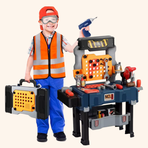 Kids Tool Bench: Realistic Toddler Tool Set & Transformable Kids Bench Feature