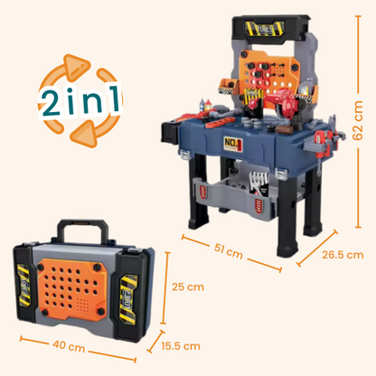 Kids Tool Bench: Realistic Toddler Tool Set & Transformable Kids Bench Blue 2