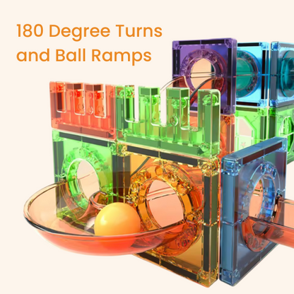 Magnetic Tiles Marble Run Set –  A Build-It-Yourself Ball Run for Kids Ball Run