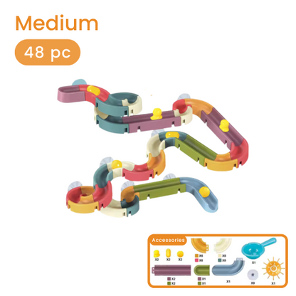 Bath Marble Run Set: Multi-Surface Bath Toy for Kids Medium