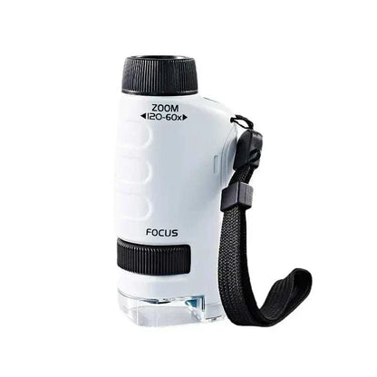 Mini Microscope for Kids – Portable Pocket Microscope for STEM Learning White