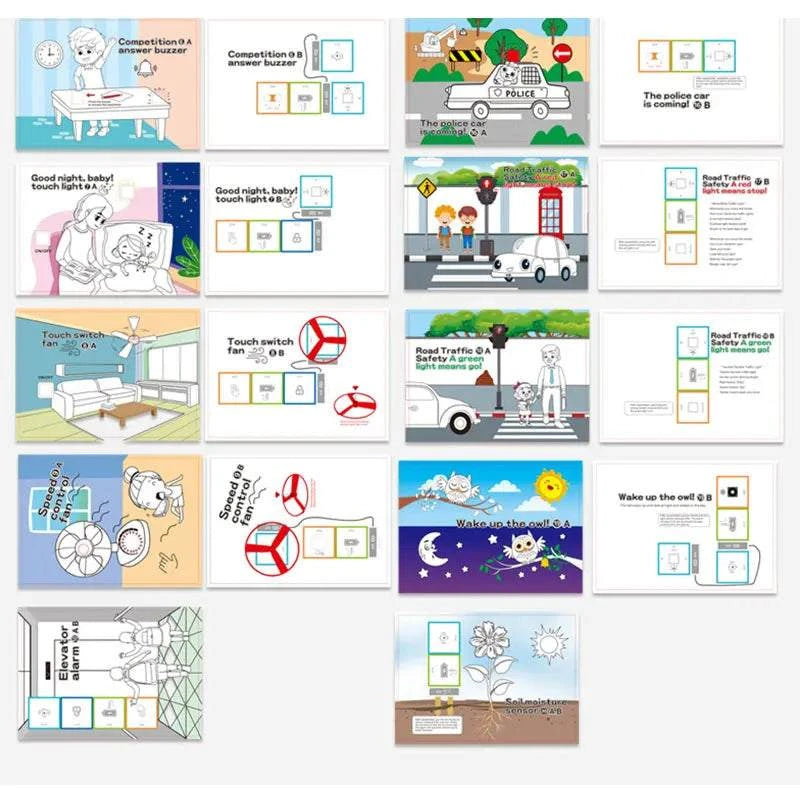 Click'n'Create ElectroBlocks Duplo-Compatible Electronic Kits for Kids Circuit Sheets