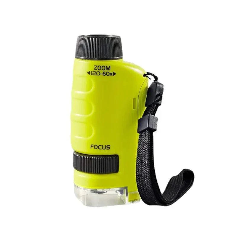 Mini Microscope for Kids – Portable Pocket Microscope for STEM Learning Green