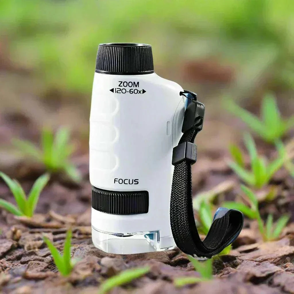 Mini Microscope for Kids – Portable Pocket Microscope for STEM Learning Grass