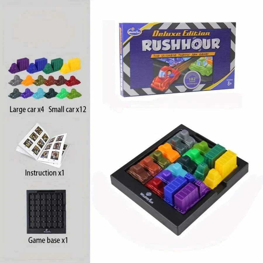 Kids Puzzle Traffic Rush Hour Game: Logic Puzzle & Board Game for Kids Set